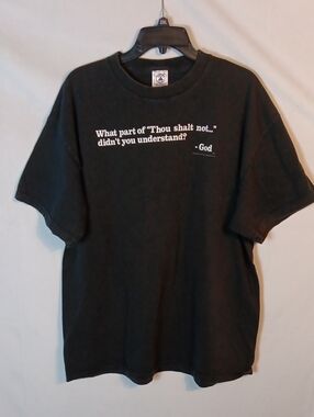 Delta Black Short Sleeve Tee with White Text Graphic